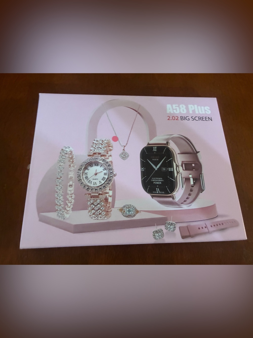 A58 Plus Smartwatch - Rose Pink Large Display